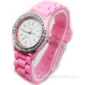 Fashion Quartz Jelly Silicone Children Diamond Watch